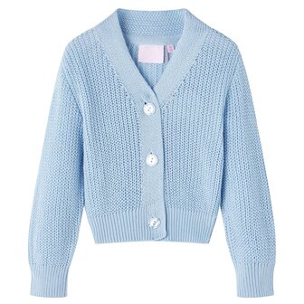 Kindervest gebreid 116 blauw 1