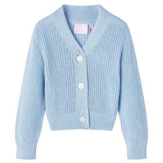 Kindervest gebreid 128 blauw 1