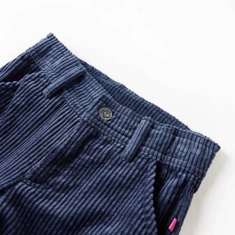 Kinderbroek 128 ribfluweel marineblauw 3