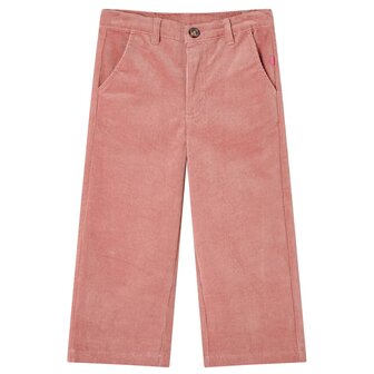 Kinderbroek 128 ribfluweel oudroze 1