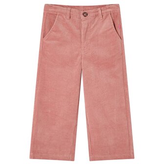 Kinderbroek 140 ribfluweel oudroze 1