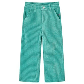 Kinderbroek 140 ribfluweel mintgroen 1