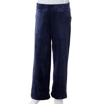 Kinderbroek fluweel 92 donkerblauw 8