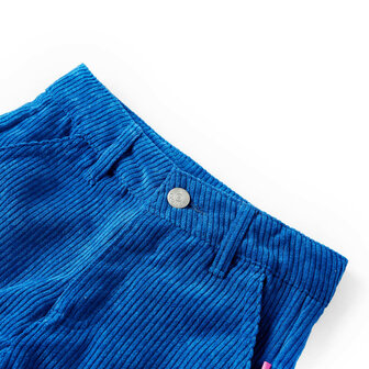 Kinderbroek 92 ribfluweel kobaltblauw 3