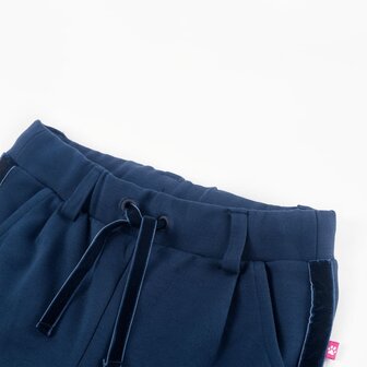 Kinderbroek met zwarte bies 128 marineblauw 3