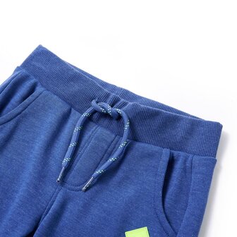 Kinderjoggingbroek 140 gem&ecirc;leerd blauw 3