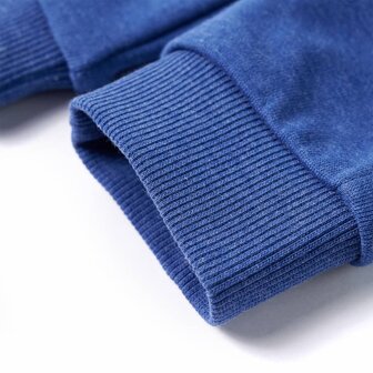 Kinderjoggingbroek 140 gem&ecirc;leerd blauw 6