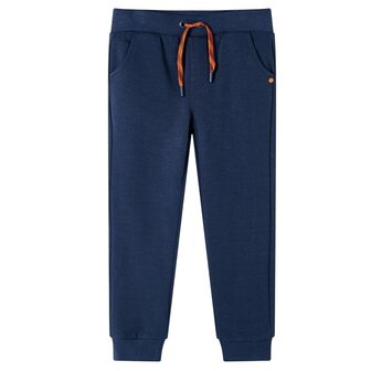 Kinderjoggingbroek 92 gem&ecirc;leerd marineblauw 1