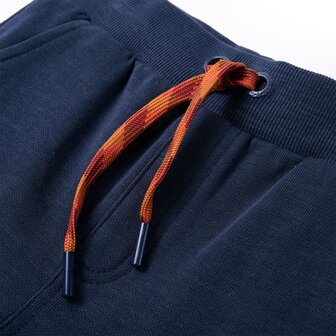 Kinderjoggingbroek 140 gem&ecirc;leerd marineblauw 4