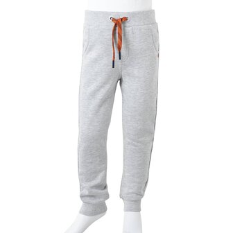 Kinderjoggingbroek 92 gem&ecirc;leerd grijs 9