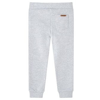 Kinderjoggingbroek 116 gem&ecirc;leerd grijs 2
