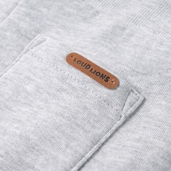 Kinderjoggingbroek 140 gem&ecirc;leerd grijs 7