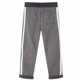 Kinderjoggingbroek 140 gem&ecirc;leerd donkergrijs 2