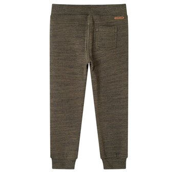 Kinderjoggingbroek 116 gem&ecirc;leerd donker kaki 2
