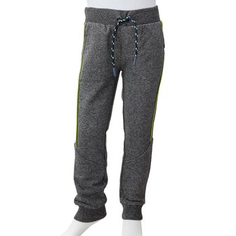 Kinderjoggingbroek 92 gem&ecirc;leerd grijs 8