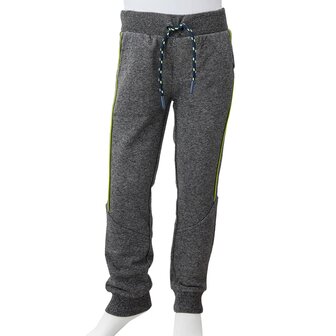 Kinderjoggingbroek 140 gem&ecirc;leerd grijs 8