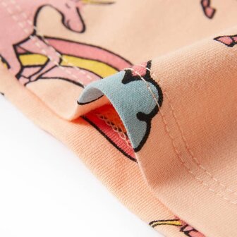Kinderpyjama met korte mouwen 140 lichtoranje 7