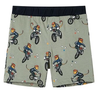Kinderpyjama met korte mouwen 128 lichtkaki 4