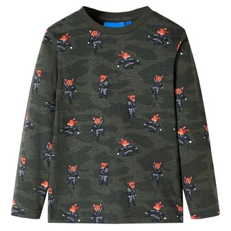 Kinderpyjama met lange mouwen 116 kakikleurig 2