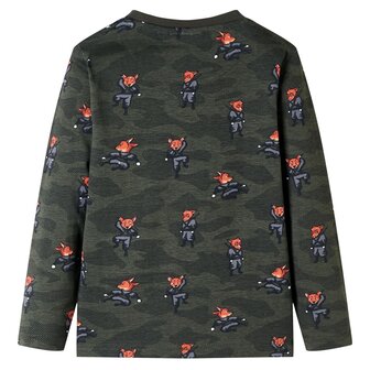 Kinderpyjama met lange mouwen 116 kakikleurig 3