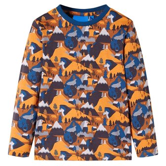 Kinderpyjama met lange mouwen 92 cognackleurig 2