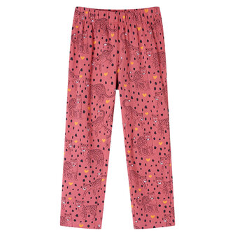 Kinderpyjama met lange mouwen 128 oudroze 4