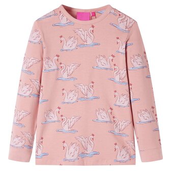 Kinderpyjama met lange mouwen 128 lichtroze 2