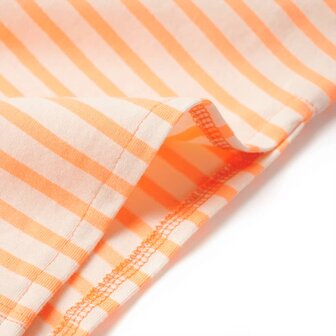 Kinderrokje recht met strepen 128 fluorescerend oranje 6