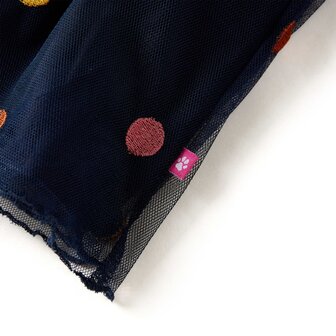 Kinderrokje met tule en stippen 92 marineblauw 5