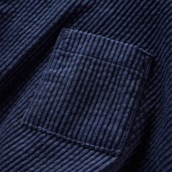 Kinderrok met zakken ribfluweel 92 marineblauw 4