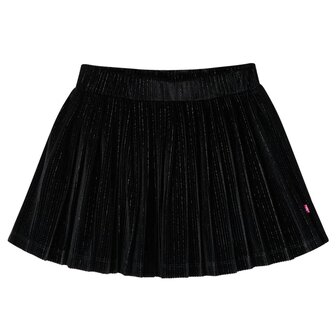 Kinderrokje geplooid 116 lurex zwart 1