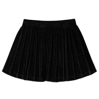 Kinderrokje geplooid 116 lurex zwart 2