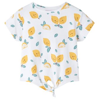 Kindershirt met knoop in de zoom 92 ecru 1