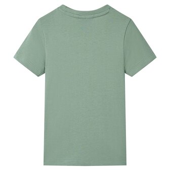 Kindershirt met korte mouwen 92 kakikleurig 2