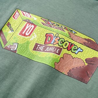Kindershirt met korte mouwen 128 kakikleurig 4