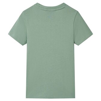 Kindershirt met korte mouwen 140 kakikleurig 2