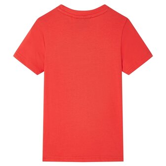 Kindershirt met korte mouwen 92 rood 2