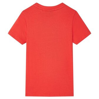 Kindershirt met korte mouwen 104 rood 2