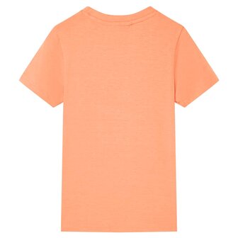 Kindershirt met korte mouwen 92 neonoranje 2