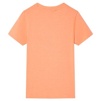 Kindershirt met korte mouwen 116 neonoranje 2
