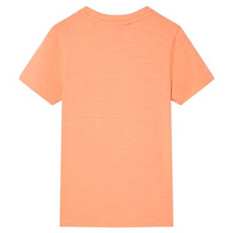 Kindershirt met korte mouwen 128 neonoranje 2