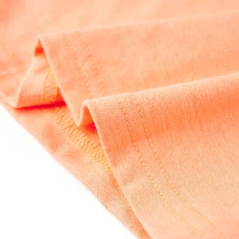 Kindershirt met korte mouwen 128 neonoranje 6