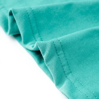Kindershirt met korte mouwen 92 donkermintkleurig 6