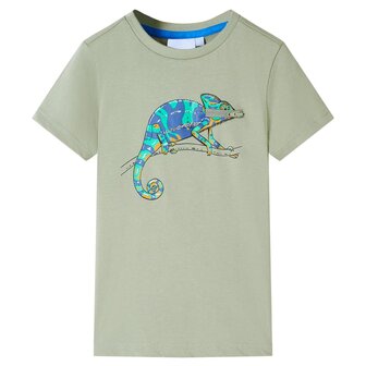 Kindershirt met korte mouwen 140 lichtkakikleurig 1