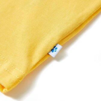 Kindershirt met korte mouwen 140 lichtokerkleurig 6