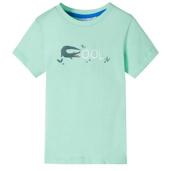 Kindershirt met korte mouwen 140 lichtgroen 1