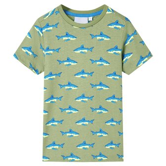 Kindershirt 128 lichtkakikleurig 1