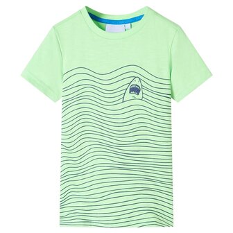 Kindershirt 140 neongroen 1