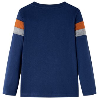 Kindershirt met lange mouwen 116 marineblauw 2