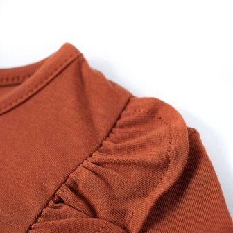 Kindershirt met lange mouwen 128 cognackleurig 4